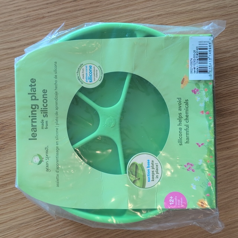NWT Green Sprouts Silicone Learning Plate
